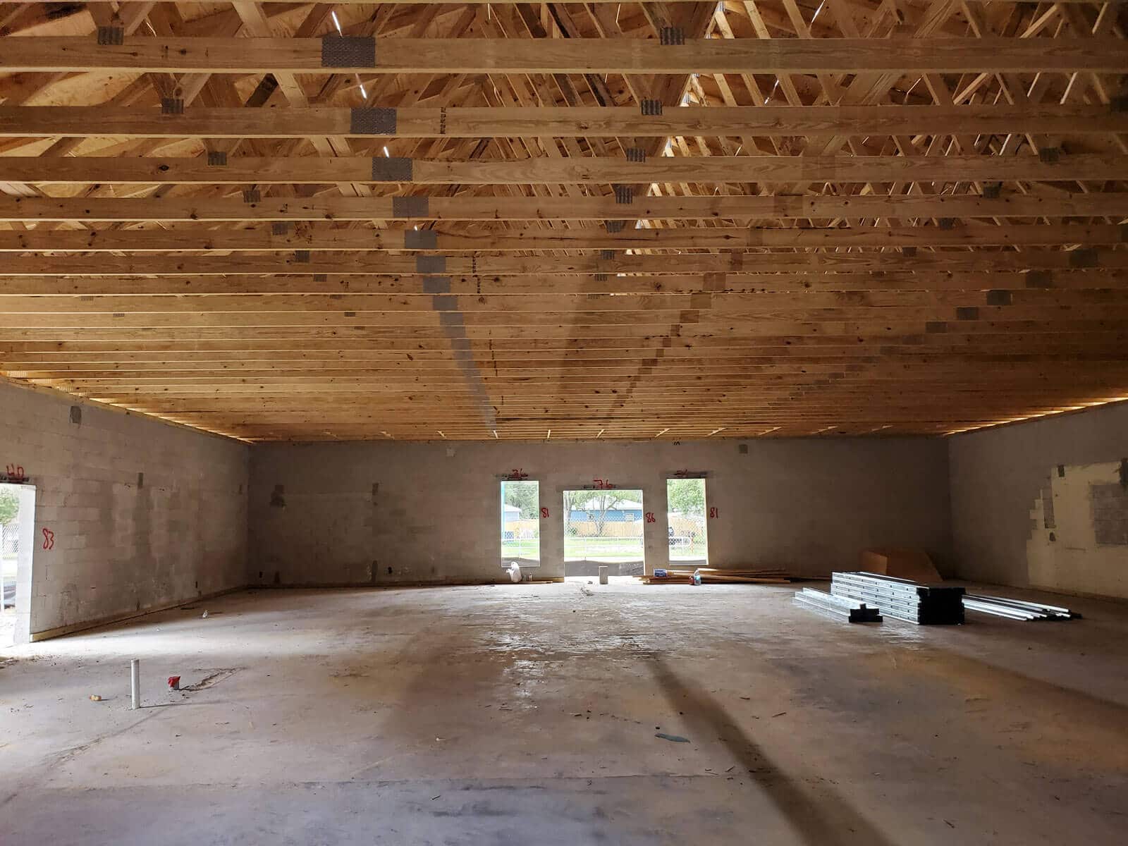 Truss on the roof